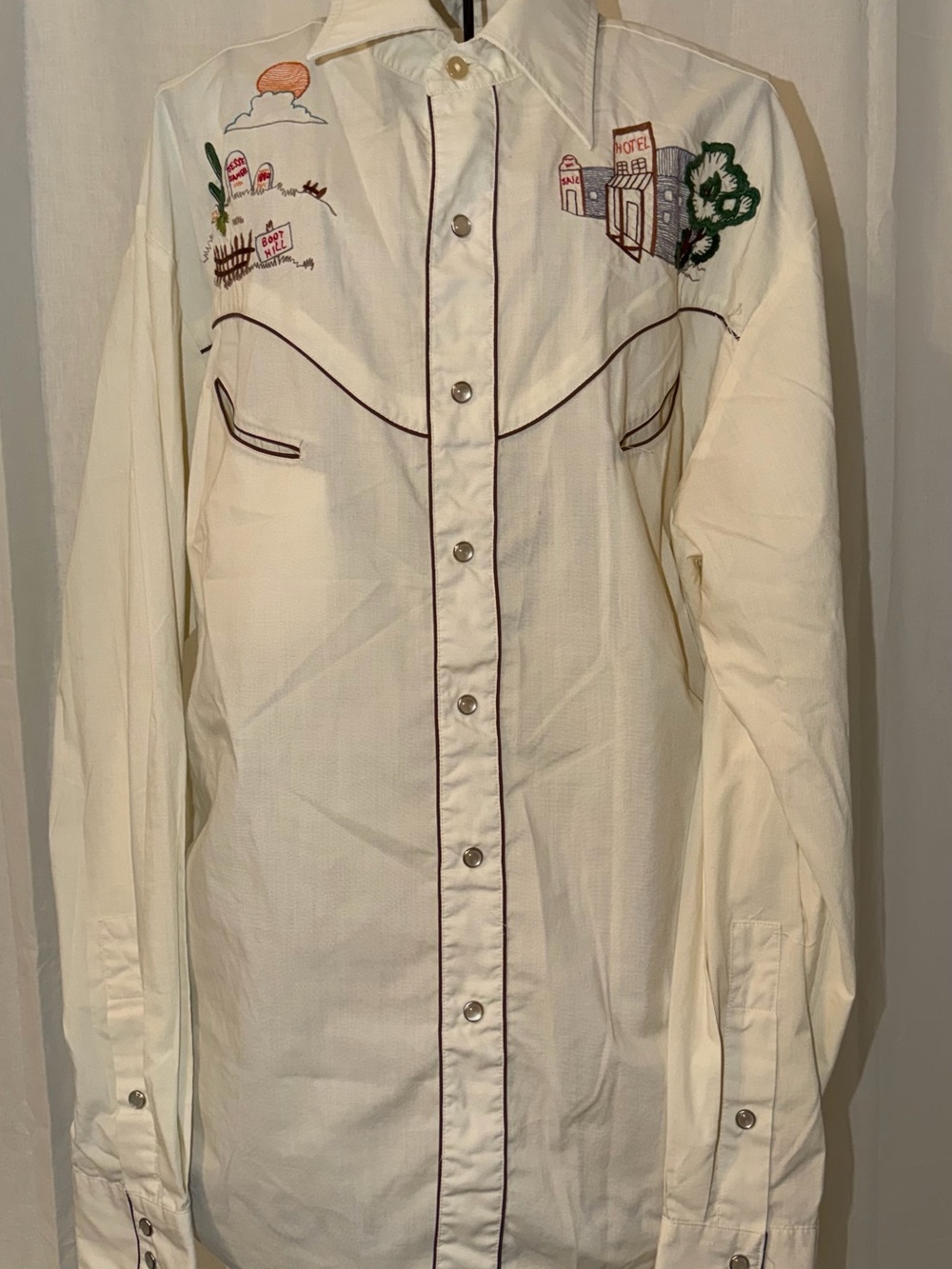 Rough Rider Gunslinger Women’s Western Pearl Snap Long Sleeve Shirt Large